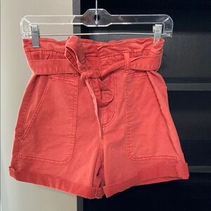 LOFT Red High Waist Summer Shorts